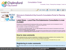 Tablet Screenshot of consult.chelmsford.gov.uk